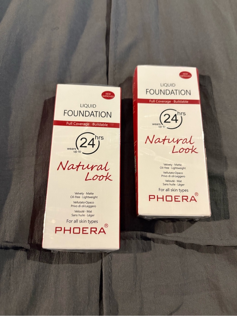 Natural Look Liquid Foundation - White and Red Packaging